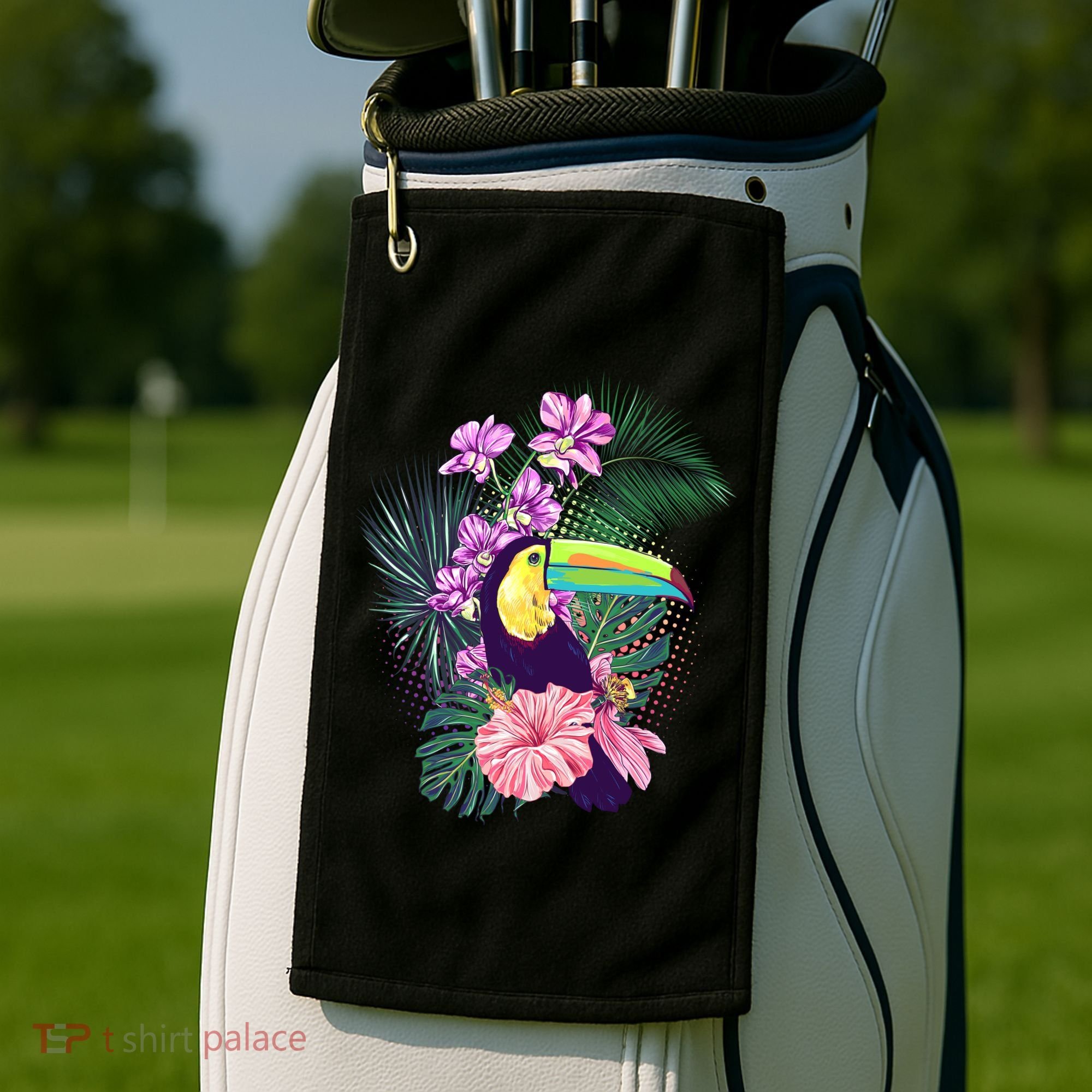 Cute Tropical Toucan Bird Golf Towel