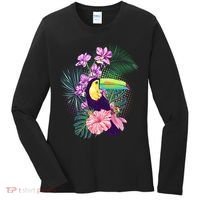 Cute Tropical Toucan Bird Women's Long Sleeve Shirt thumb 0