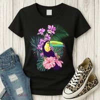 Cute Tropical Toucan Bird Women's T-Shirt thumb 3