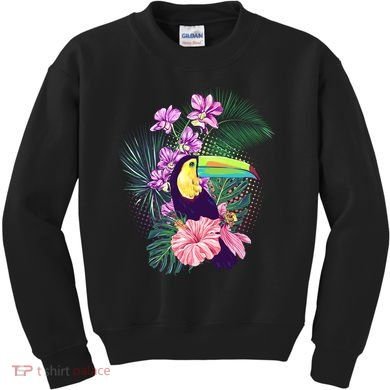 Cute Tropical Toucan Bird Kids Sweatshirt