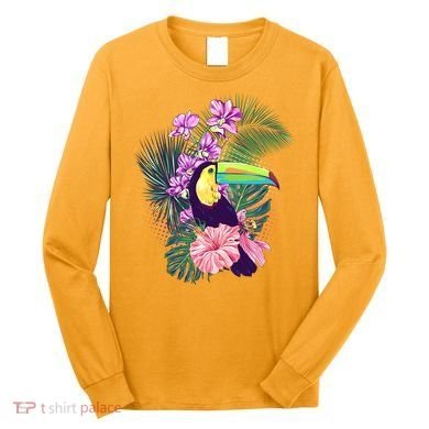 Cute Tropical Toucan Bird Long Sleeve Shirt
