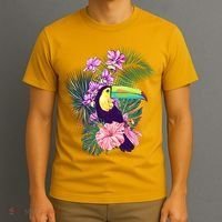 Cute Tropical Toucan Bird T-Shirt thumb 3