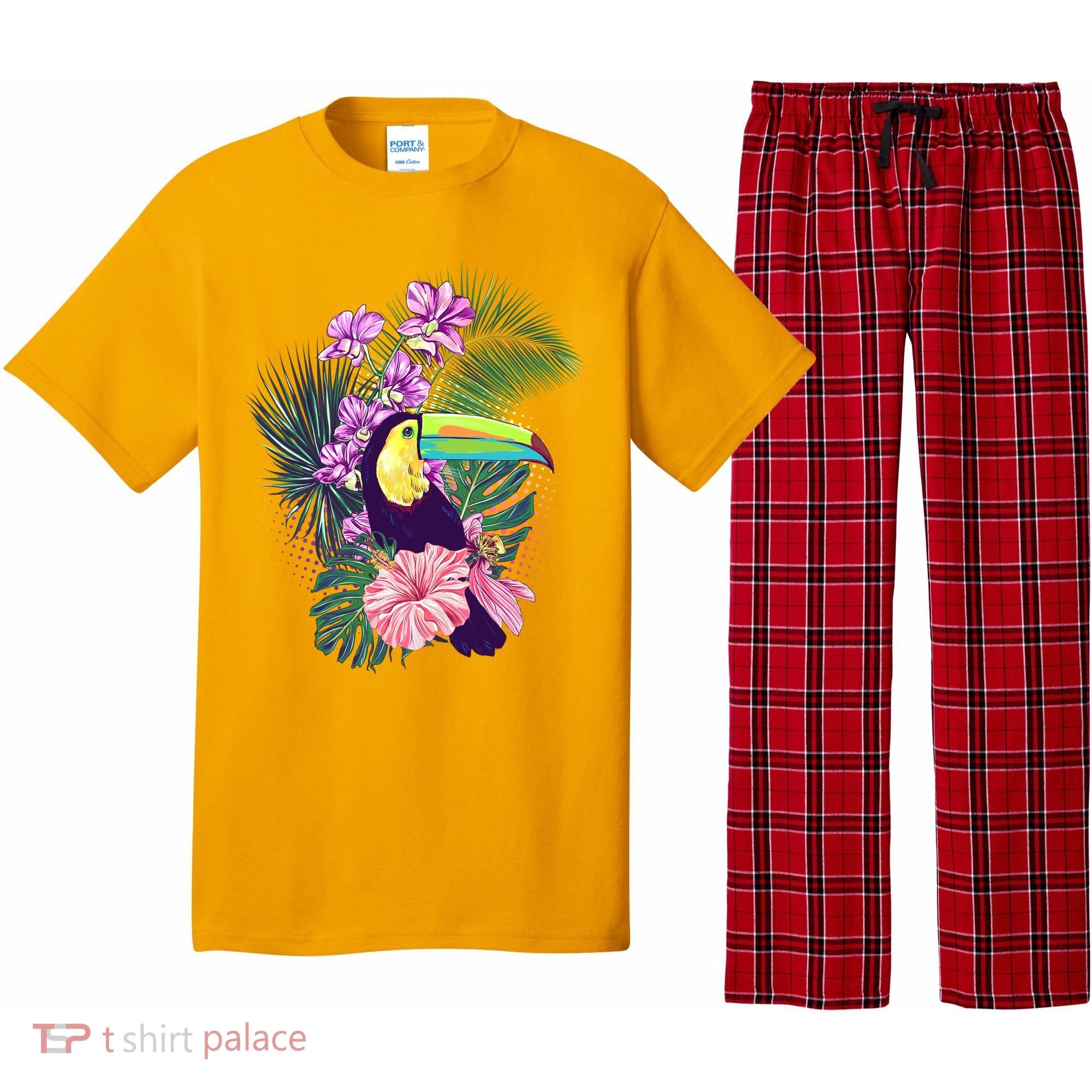 Cute Tropical Toucan Bird Pajama Set