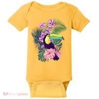 Cute Tropical Toucan Bird Baby Bodysuit thumb 0