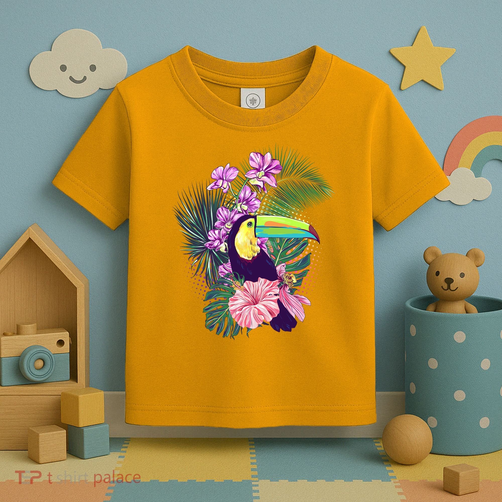 Cute Tropical Toucan Bird Toddler T-Shirt