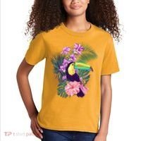 Cute Tropical Toucan Bird Kids T-Shirt thumb 2