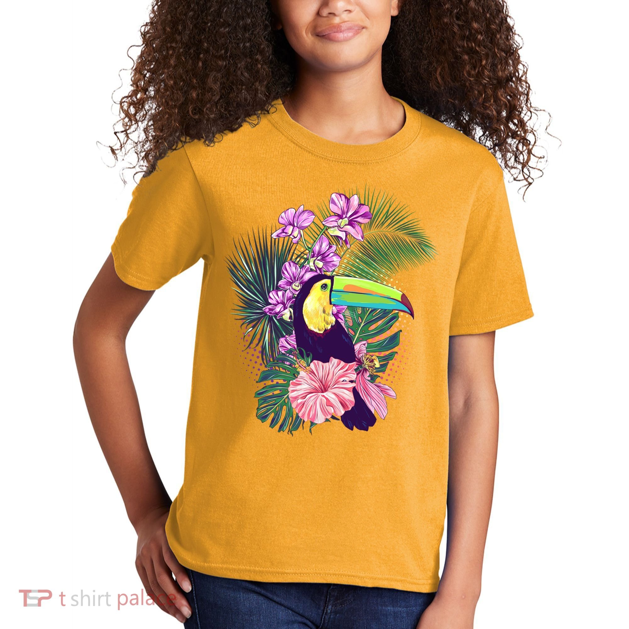 Cute Tropical Toucan Bird Kids T-Shirt