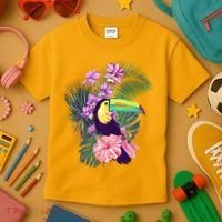 Cute Tropical Toucan Bird Kids T-Shirt thumb 3