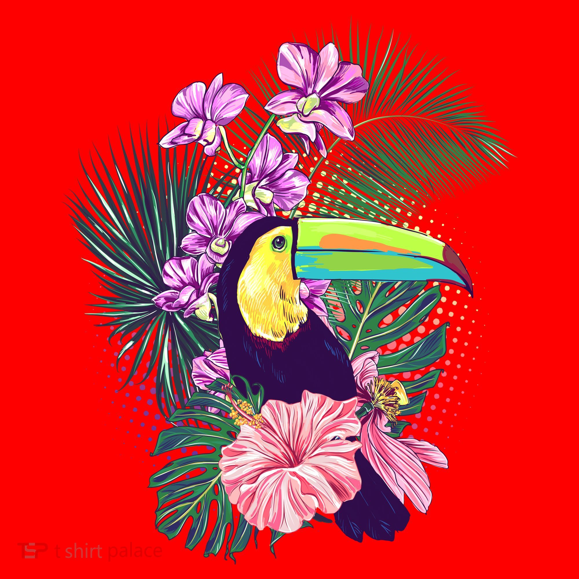 Cute Tropical Toucan Bird Santa Hat
