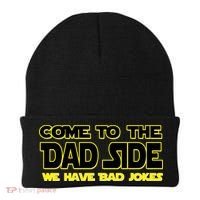 Come To The Dad Side We Have Bad Jokes Beanie thumb 0