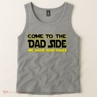 Come To The Dad Side We Have Bad Jokes Tank Top thumb 2