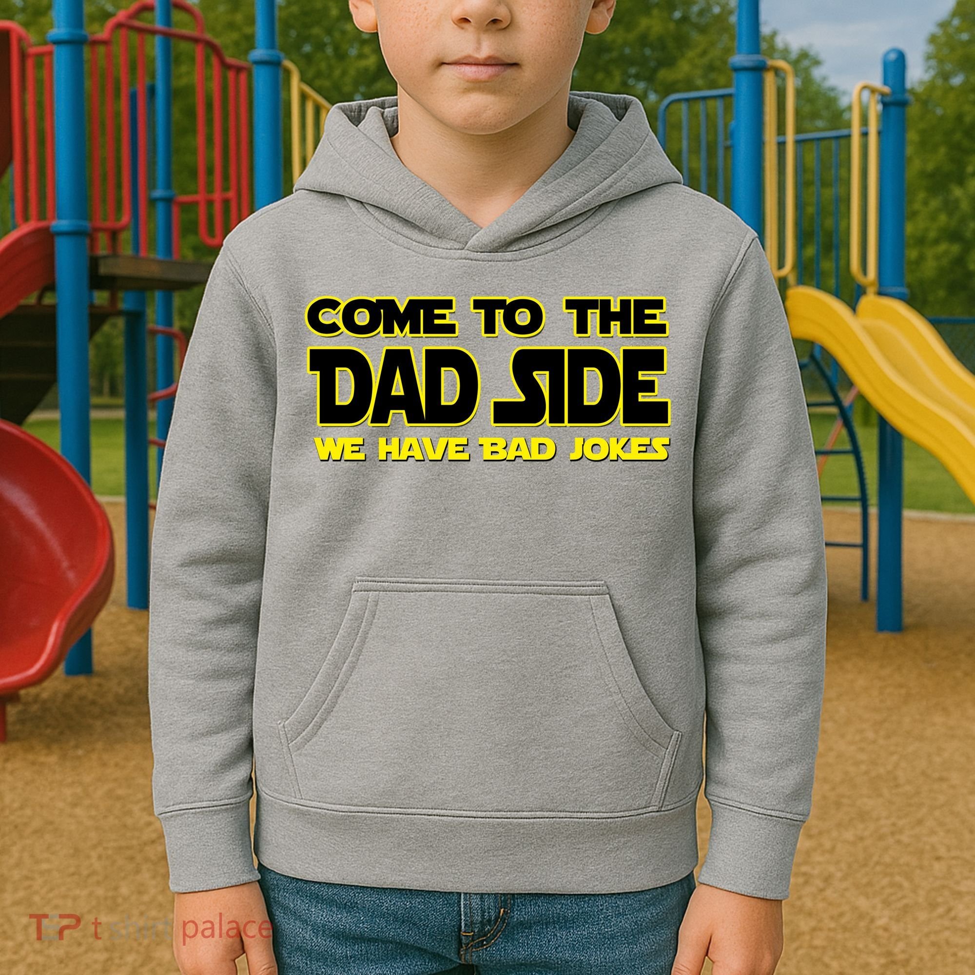 Come To The Dad Side We Have Bad Jokes Kids Hoodie