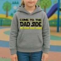 Come To The Dad Side We Have Bad Jokes Kids Hoodie thumb 3