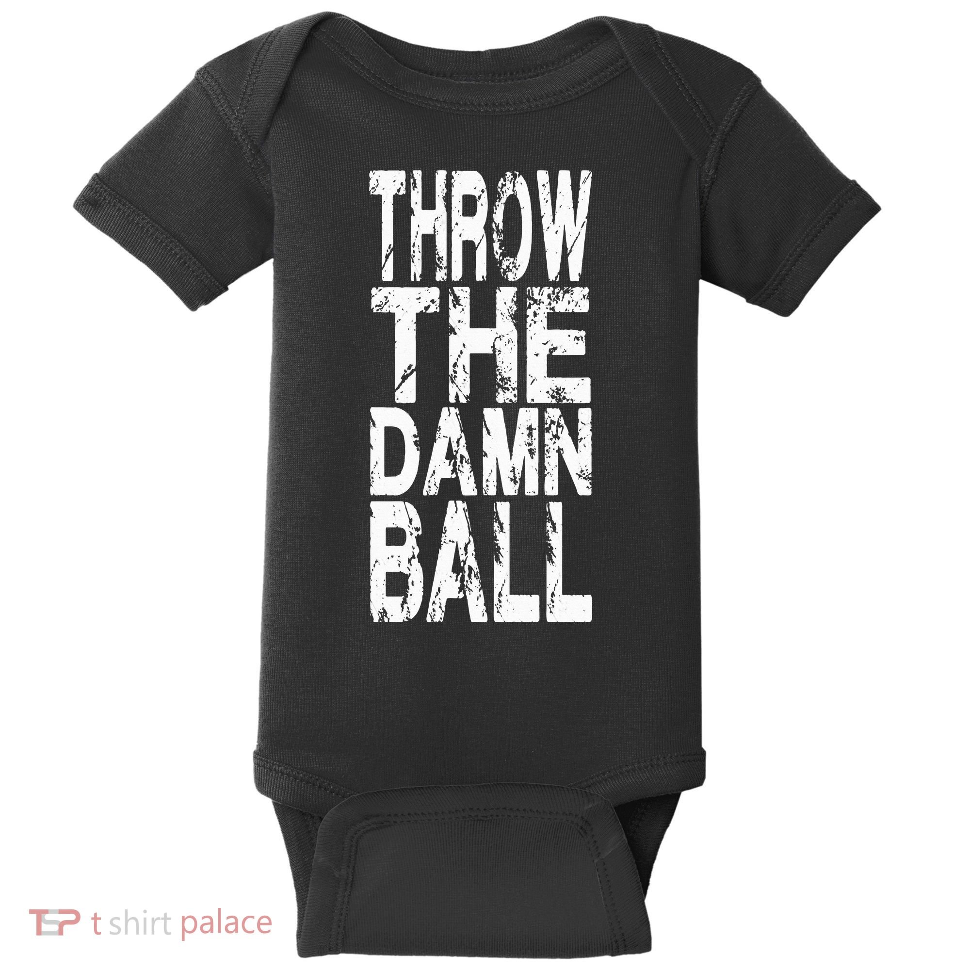 Cool Throw The Damn Ball American Football Baby Bodysuit