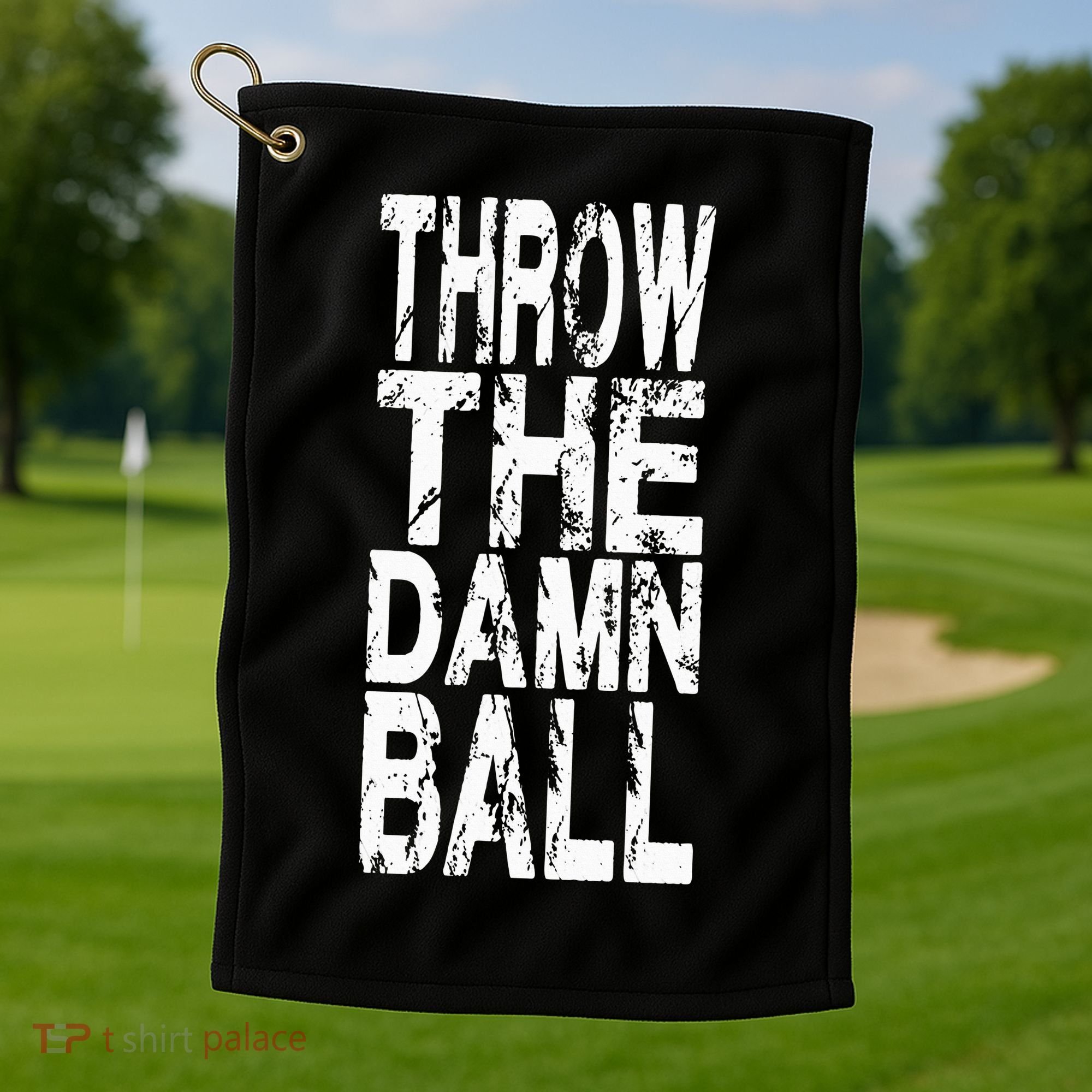 Cool Throw The Damn Ball American Football Golf Towel