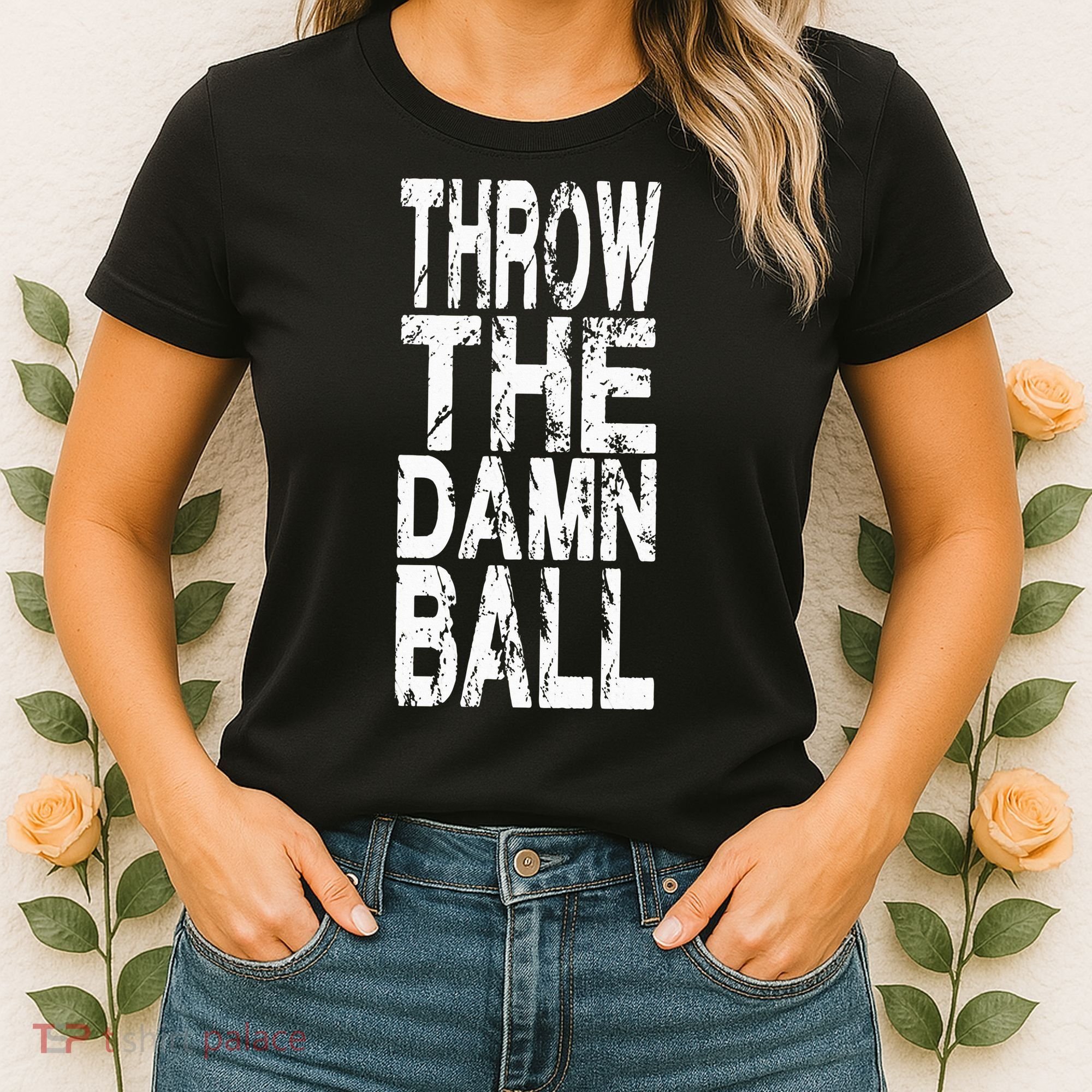 Cool Throw The Damn Ball American Football Women's T-Shirt