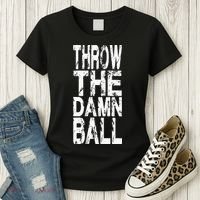 Cool Throw The Damn Ball American Football Women's T-Shirt thumb 3