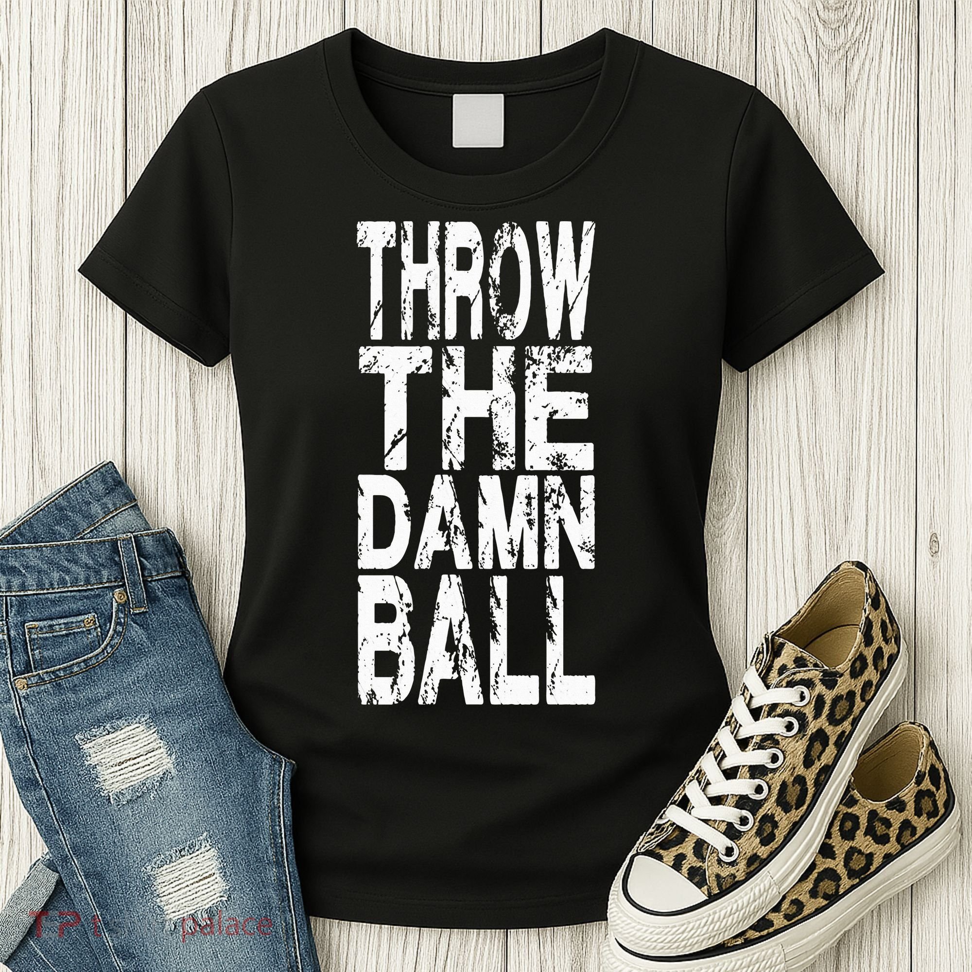 Cool Throw The Damn Ball American Football Women's T-Shirt