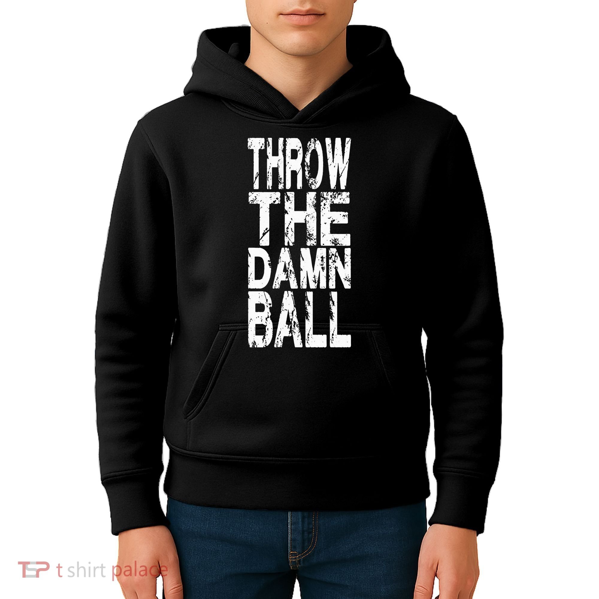 Cool Throw The Damn Ball American Football Kids Hoodie