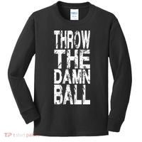 Cool Throw The Damn Ball American Football Kids Long Sleeve Shirt thumb 0