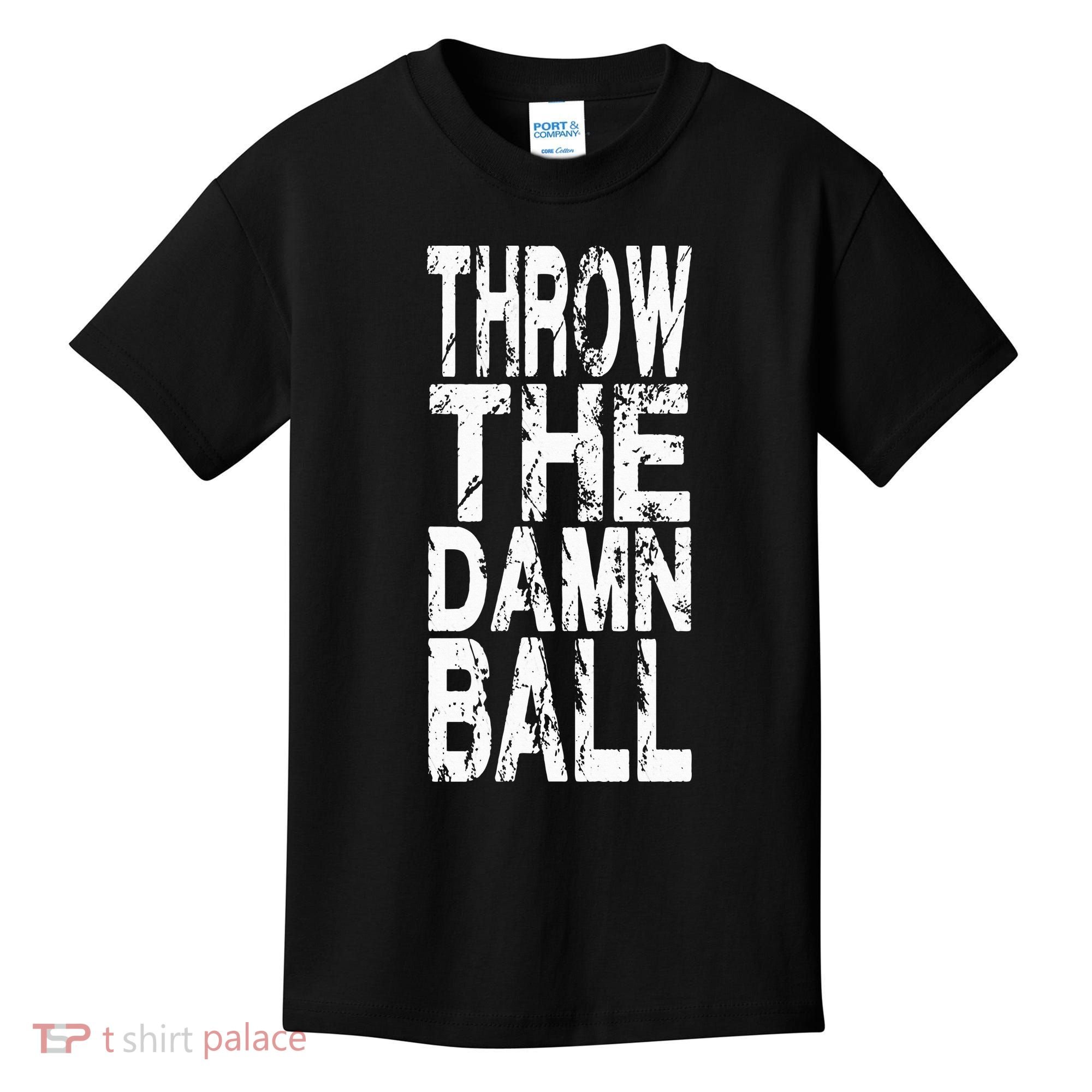 Cool Throw The Damn Ball American Football Kids T-Shirt