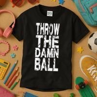 Cool Throw The Damn Ball American Football Kids T-Shirt thumb 3