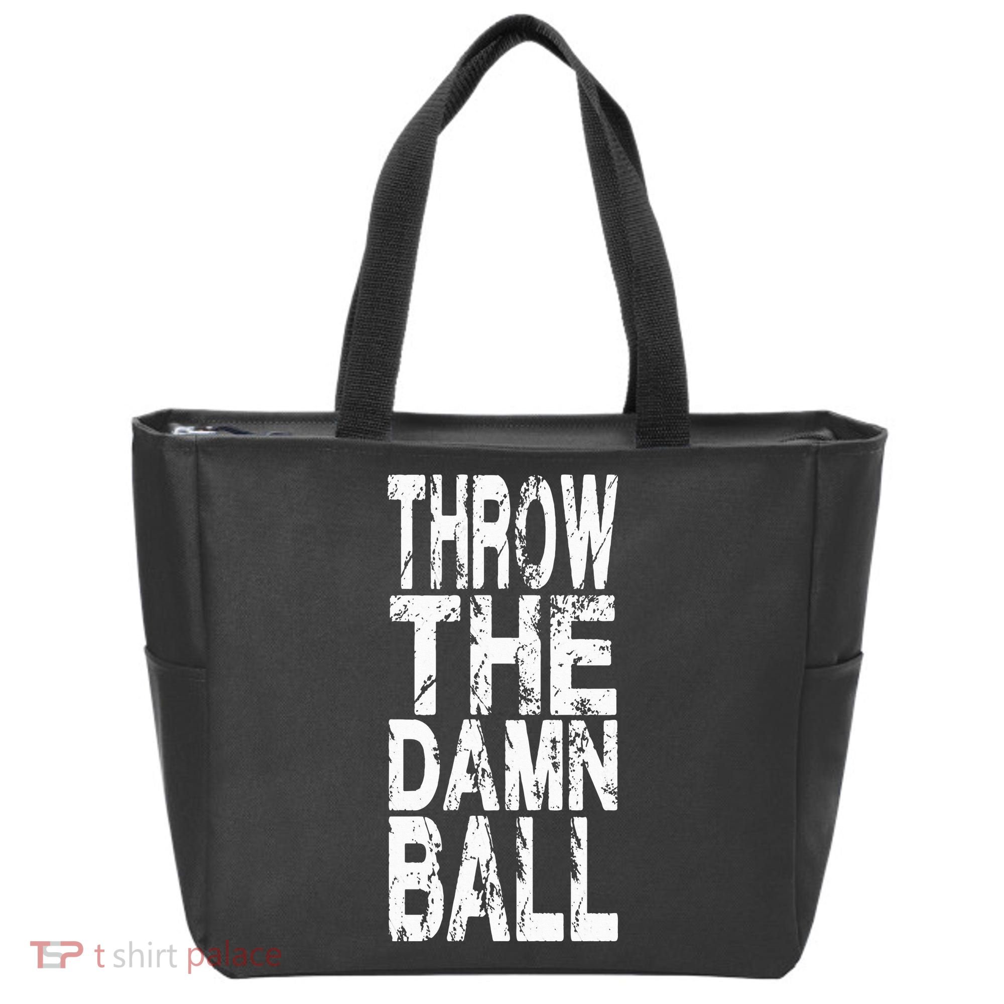 Cool Throw The Damn Ball American Football Tote Bag
