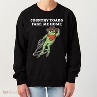 Country Toads Take Me Home Cowboy Frog Funny Western Women's Sweatshirt thumb 0