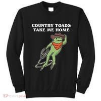 Country Toads Take Me Home Cowboy Frog Funny Western Sweatshirt thumb 0