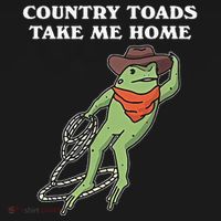 Country Toads Take Me Home Cowboy Frog Funny Western Sweatshirt thumb 3