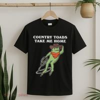Country Toads Take Me Home Cowboy Frog Funny Western T-Shirt thumb 2