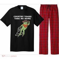 Country Toads Take Me Home Cowboy Frog Funny Western Pajama Set thumb 0