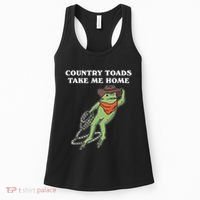 Country Toads Take Me Home Cowboy Frog Funny Western Women's Tank Top thumb 0