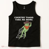 Country Toads Take Me Home Cowboy Frog Funny Western Tank Top thumb 2