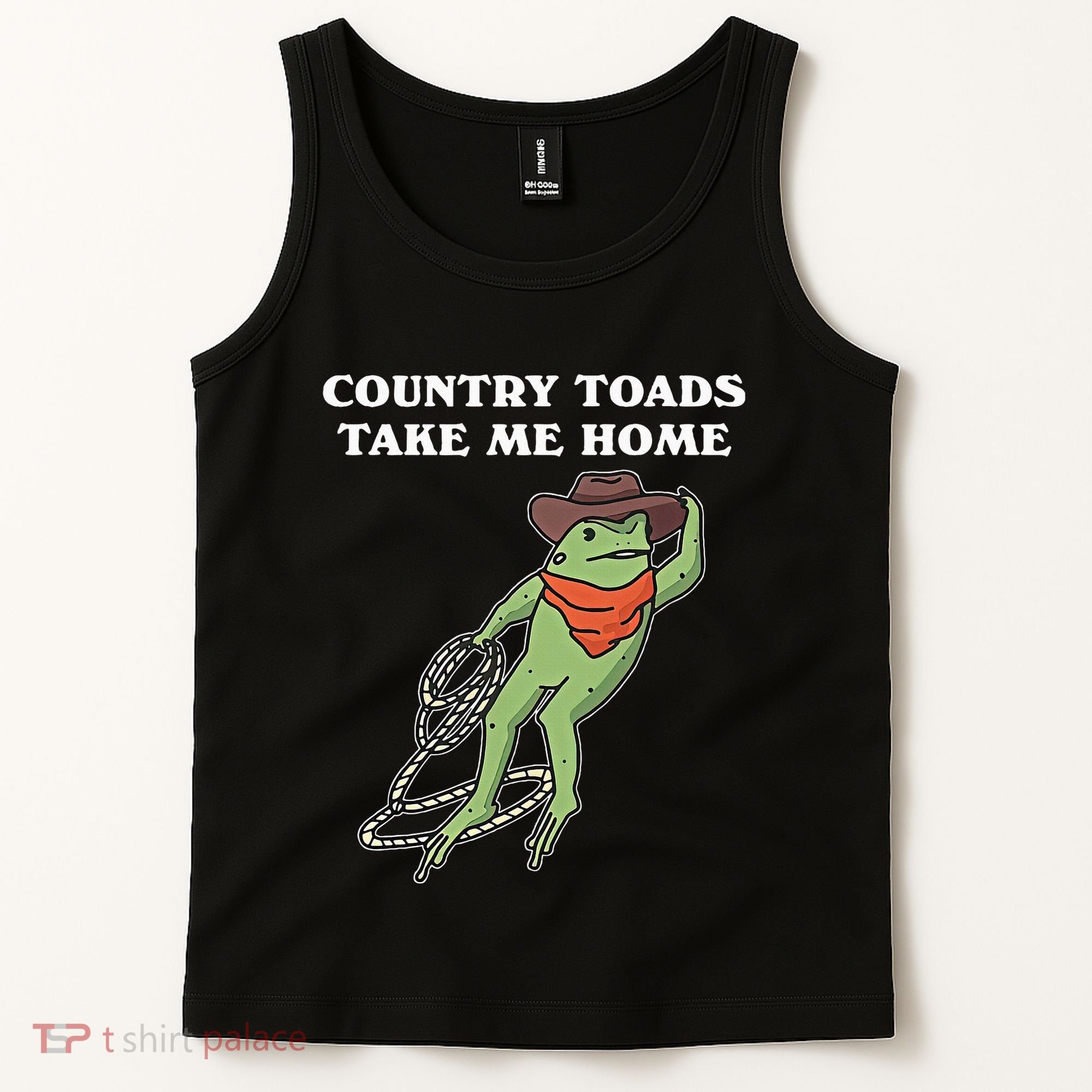 Country Toads Take Me Home Cowboy Frog Funny Western Tank Top