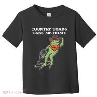 Country Toads Take Me Home Cowboy Frog Funny Western Toddler T-Shirt thumb 0