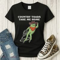 Country Toads Take Me Home Cowboy Frog Funny Western Women's T-Shirt thumb 3