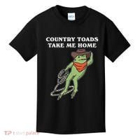 Country Toads Take Me Home Cowboy Frog Funny Western Kids T-Shirt thumb 0