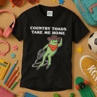 Country Toads Take Me Home Cowboy Frog Funny Western Kids T-Shirt thumb 3