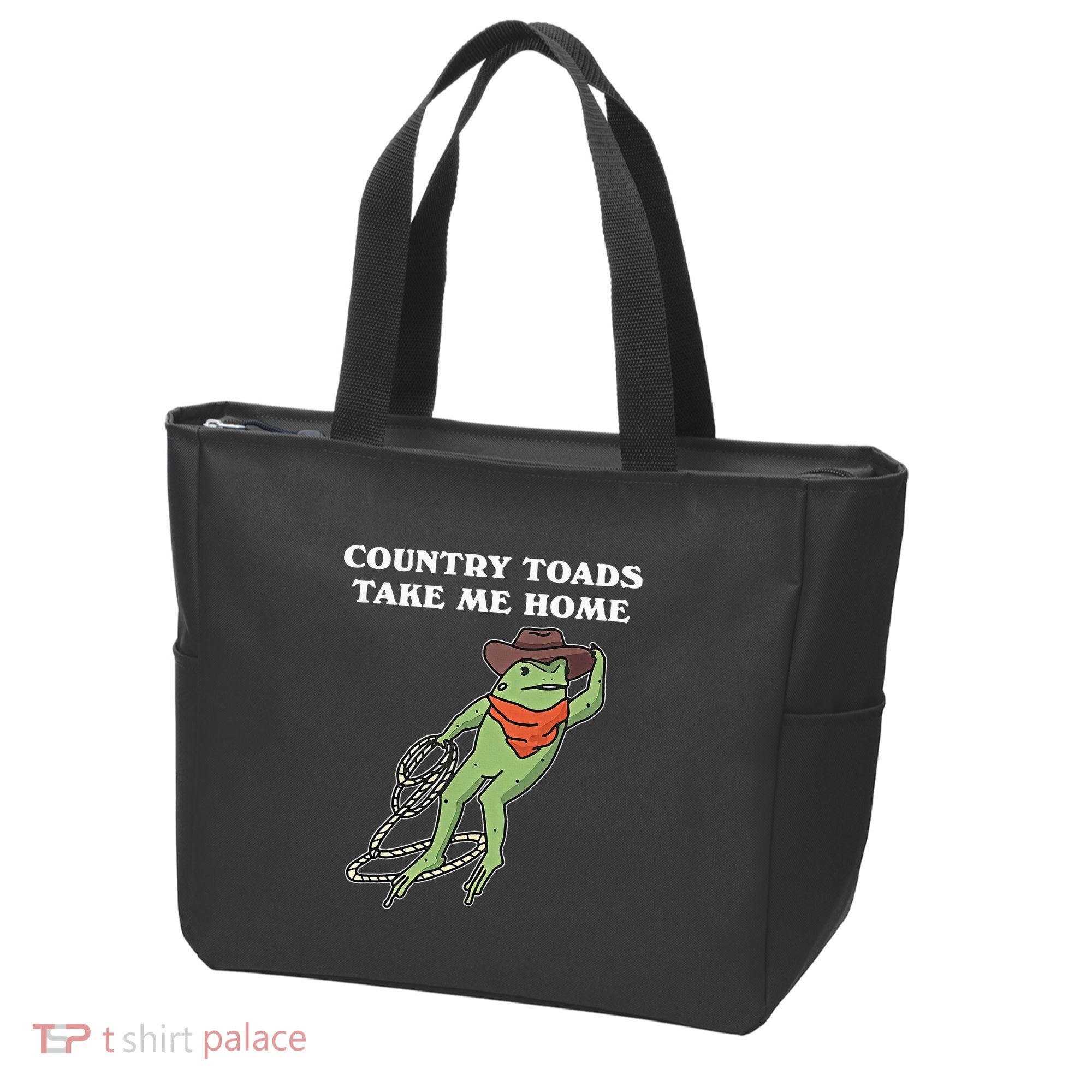 Country Toads Take Me Home Cowboy Frog Funny Western Tote Bag