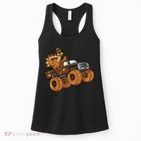 Cute Turkey Thanksgiving Monster Truck Women's Tank Top thumb 0