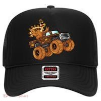 Cute Turkey Thanksgiving Monster Truck Hat thumb 0