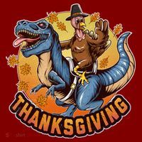 Cool Thanksgiving Turkey Riding TRex Dinosaur Visor thumb 3