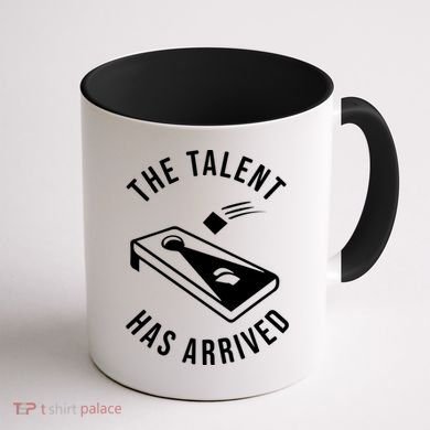 Cornhole The Talent Has Arrived Gift Coffee Mug back