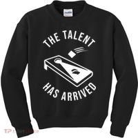 Cornhole The Talent Has Arrived Gift Kids Sweatshirt thumb 0