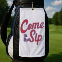Come To The Sip Golf Towel thumb 2