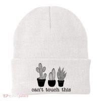 Can't Touch This Funny Cactus Beanie thumb 0