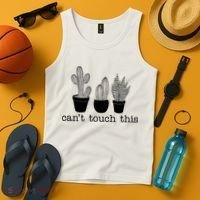 Can't Touch This Funny Cactus Tank Top thumb 4