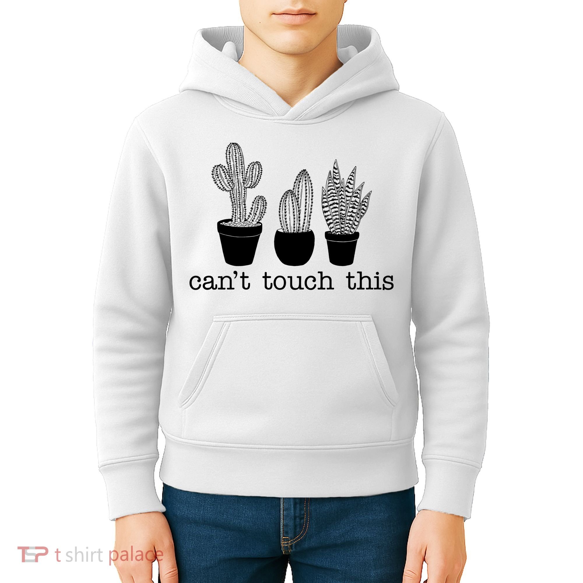 Can't Touch This Funny Cactus Kids Hoodie