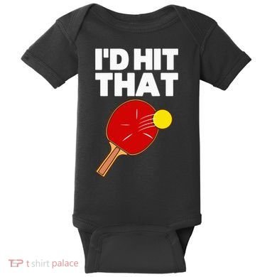 Cool Table Tennis Design Game Ping Pong Lovers Baby Bodysuit